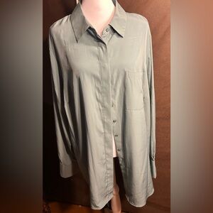 Long sleeve silky shirt